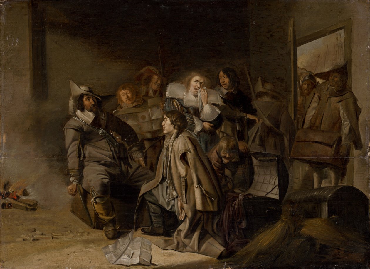 Egy rab kikérdezése, 1630 körül. alkotó: Pieter Codde