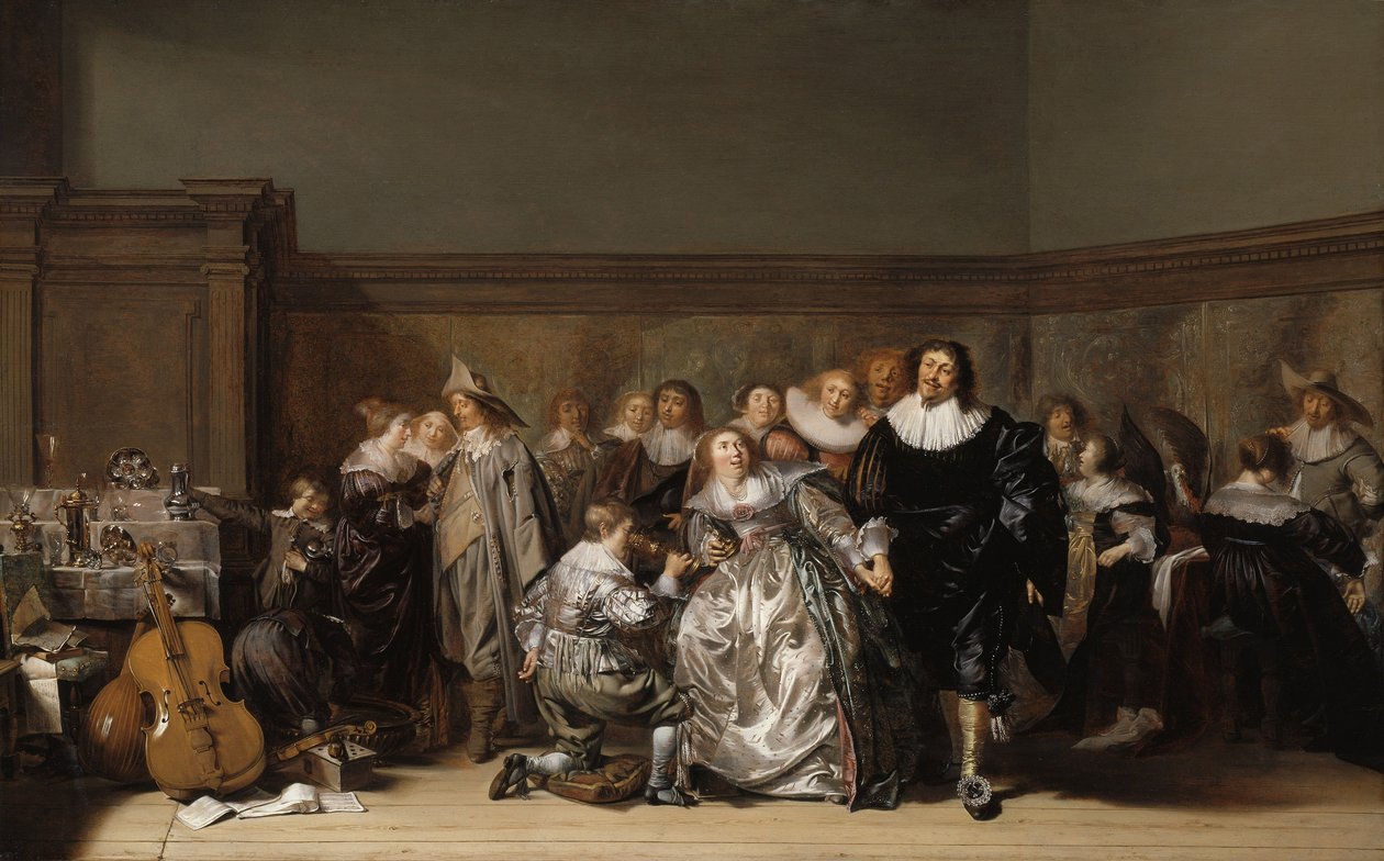 Egy elegáns társaság, 1632 alkotó: Pieter Codde