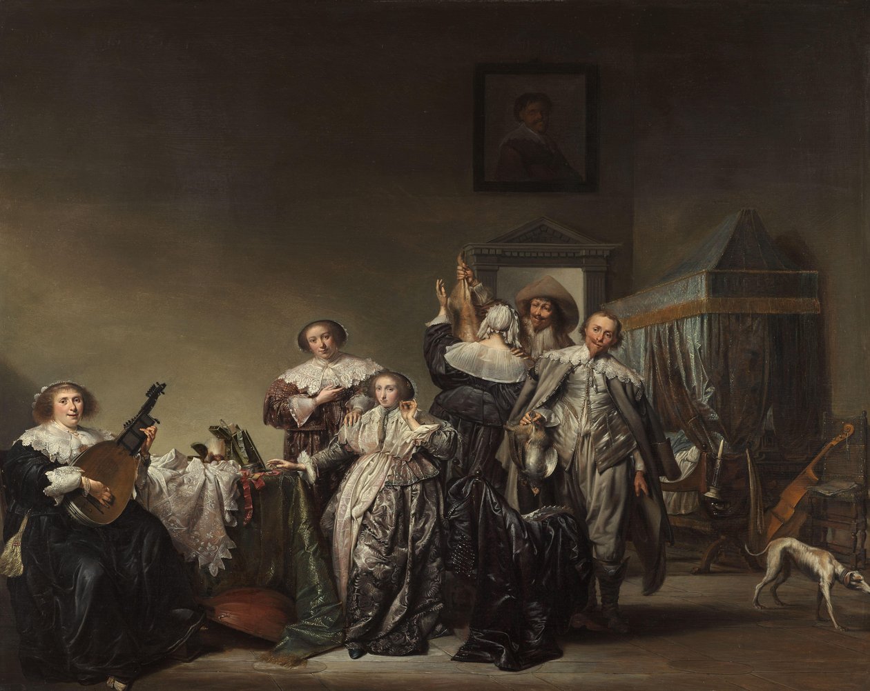 Gallant Társaság Cavalierek és hölgyek alkotó: Pieter Codde