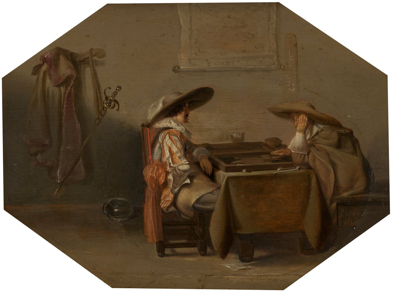 Tric-Trac játékosok, 1628 alkotó: Pieter Codde