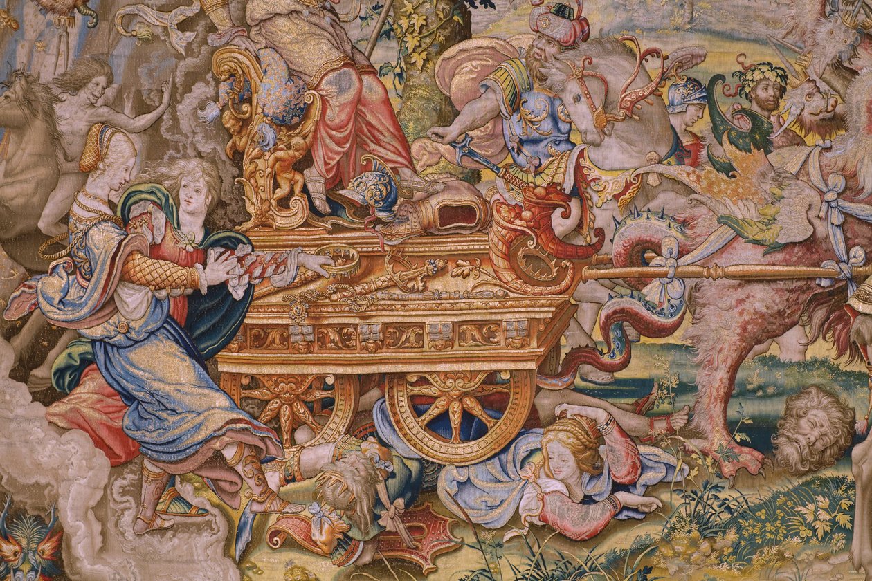 Flamand kárpit. Sorozat A hét főbűn: Hiúság (gőg). Pieter Coecke van Aelst karikaturista. Brüsszeli Műterem. kb 1542-1544. alkotó: Pieter Coecke van Aelst