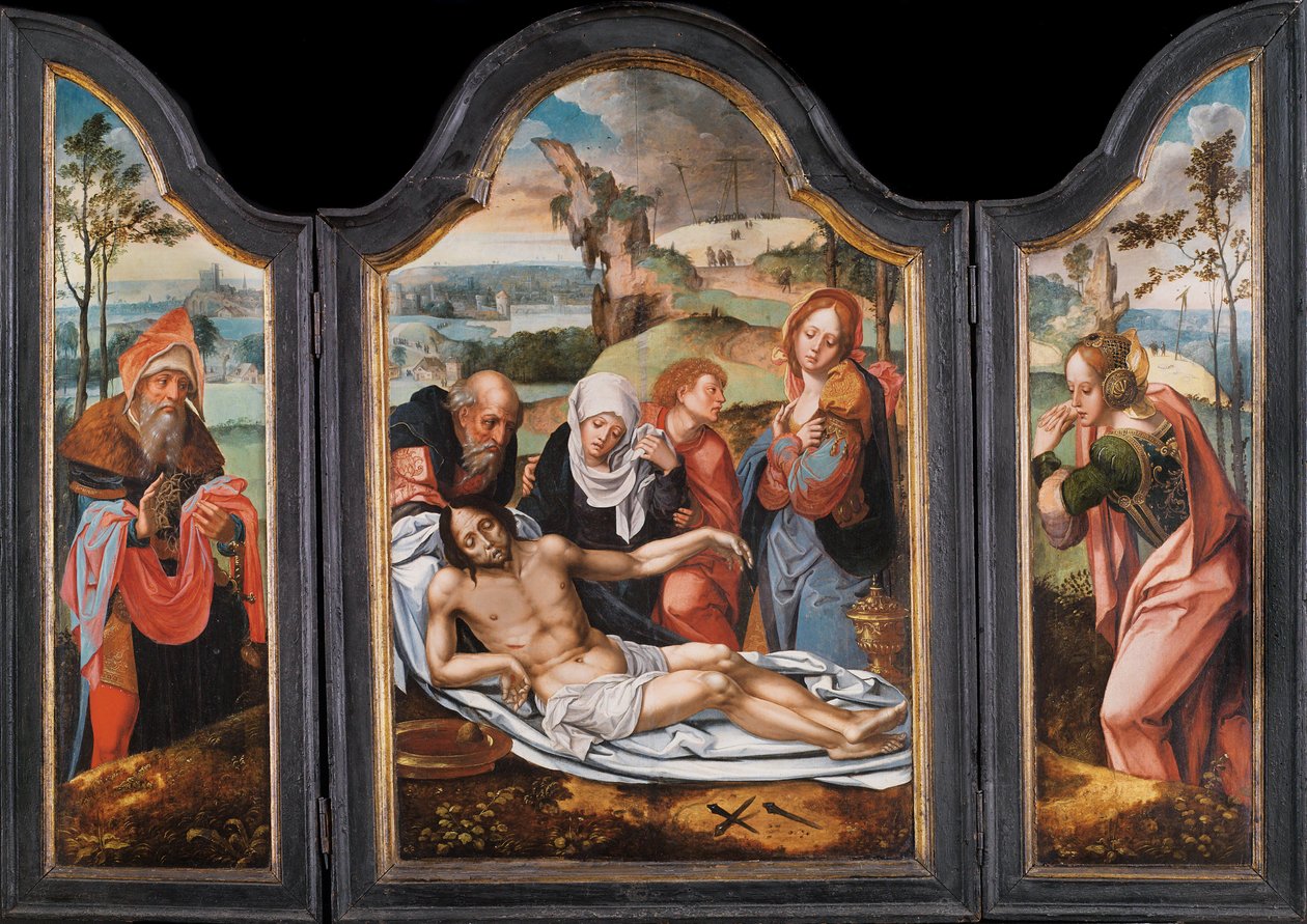 Siralom a halott Krisztus felett – Idősebb Pieter Coecke van Aelst (1502-1550) festménye, 16. század eleje alkotó: Pieter Coecke van Aelst
