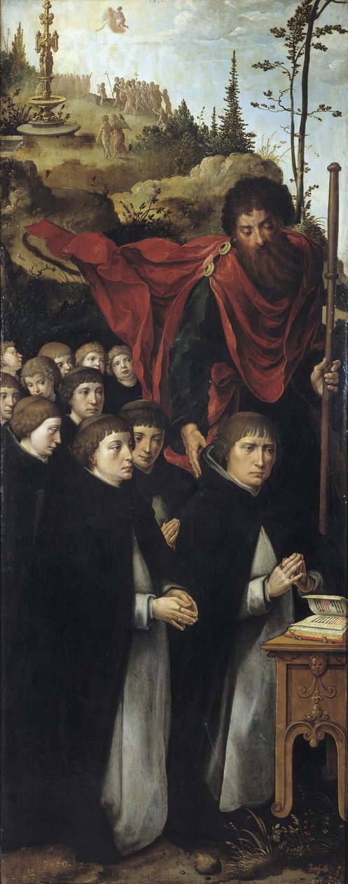 Nagy Szent Jakab apostol prédikátorokkal Az utolsó ítélet triptichon jobb oldali panele alkotó: Pieter Coecke van Aelst