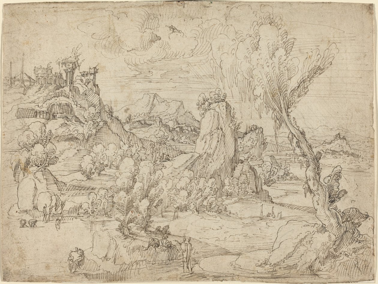 Táj Krisztus keresztségével alkotó: Pieter Cornelisz Kunst