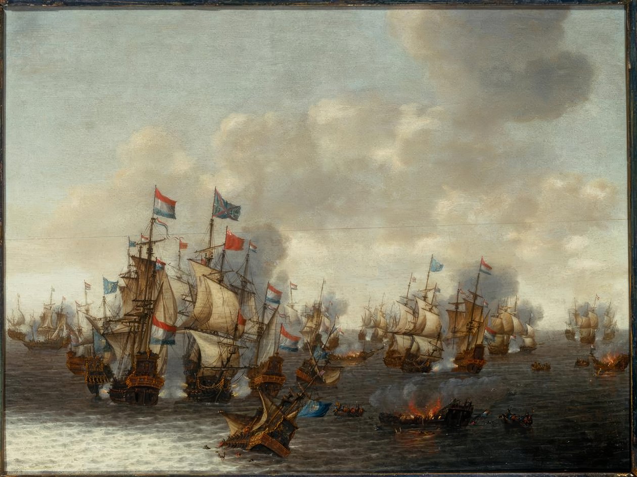 A négy nap tengeri csatája alkotó: Pieter Cornelisz. Soest