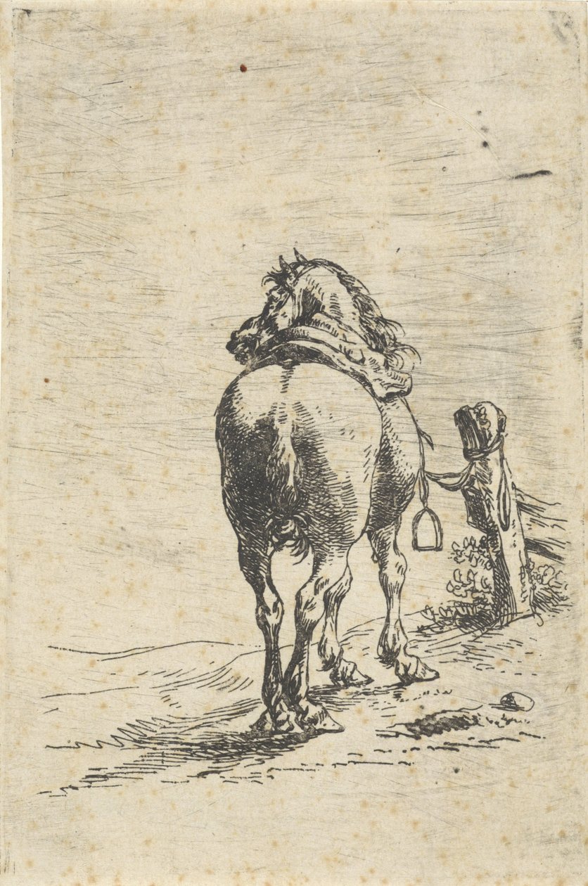 Nyerges ló rúdon alkotó: Pieter Cornelisz. Verbeeck