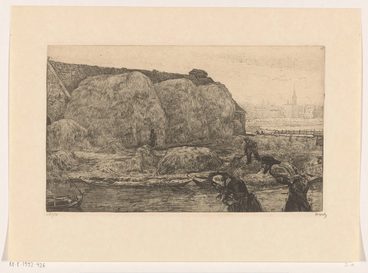 Farm szénaszilánkokkal az amszterdami Jaagpadon alkotó: Pieter Dupont (signed by artist)