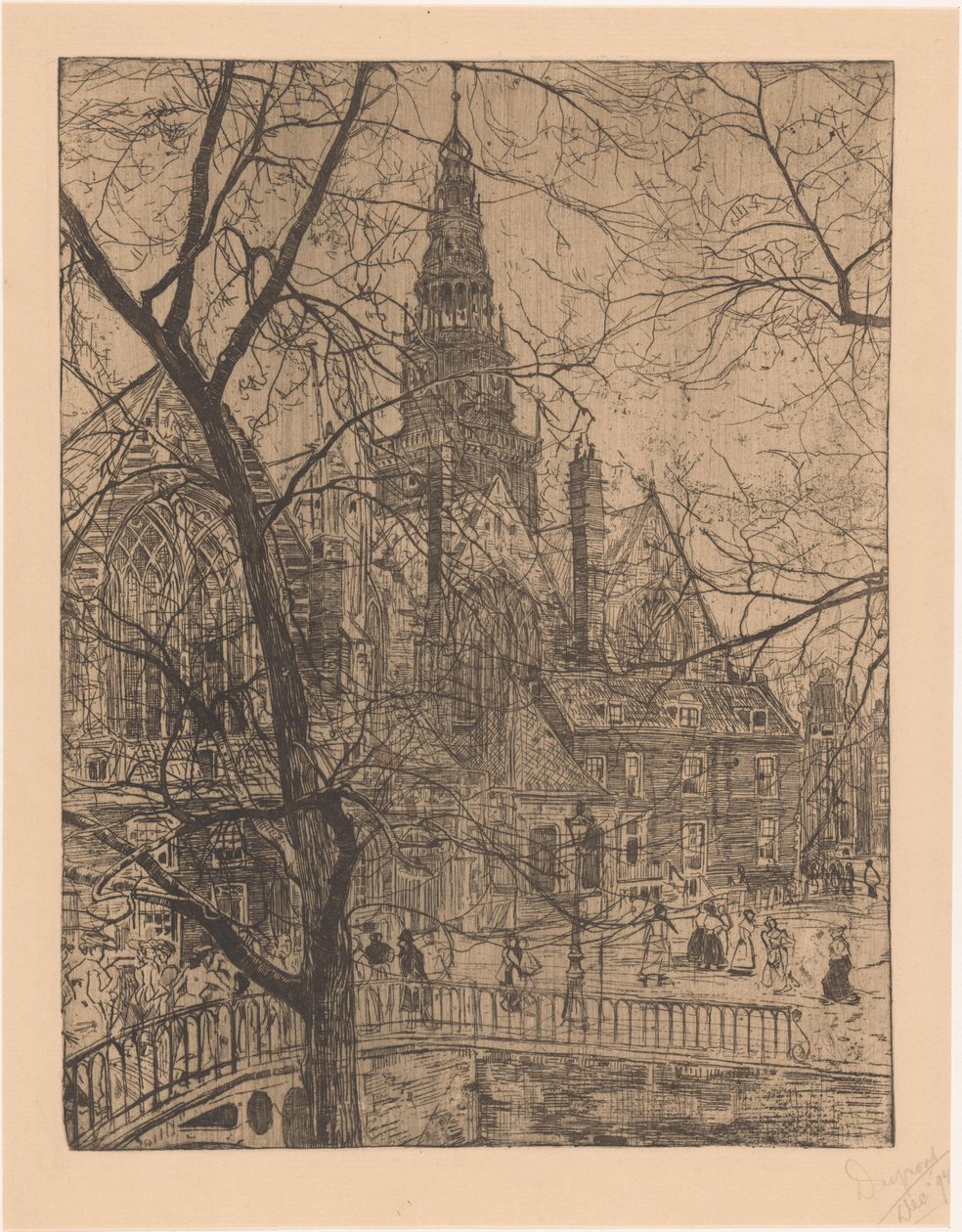 Régi templom Amszterdamban alkotó: Pieter Dupont (signed by artist)