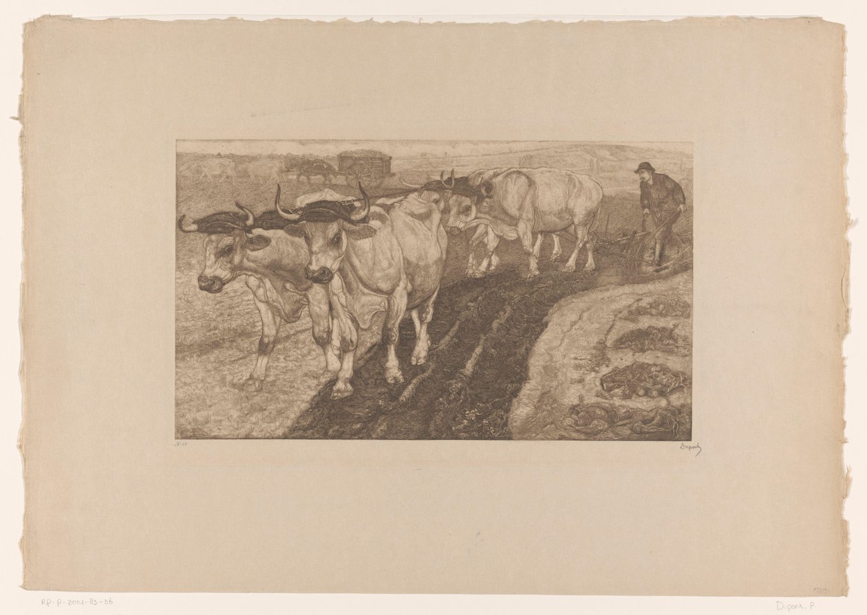Szántó ökrök alkotó: Pieter Dupont (signed by artist)