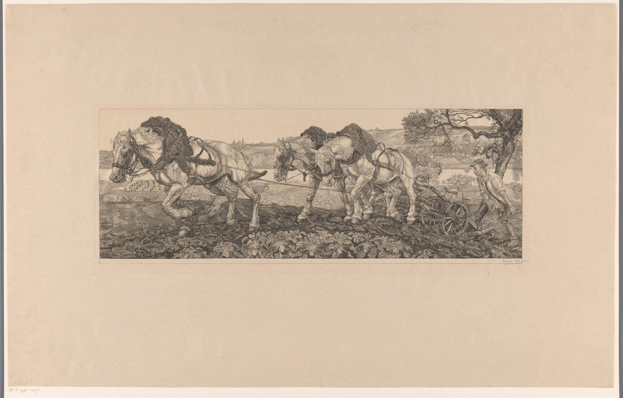 Szántó lovak (eredeti cím) alkotó: Pieter Dupont (signed by artist)