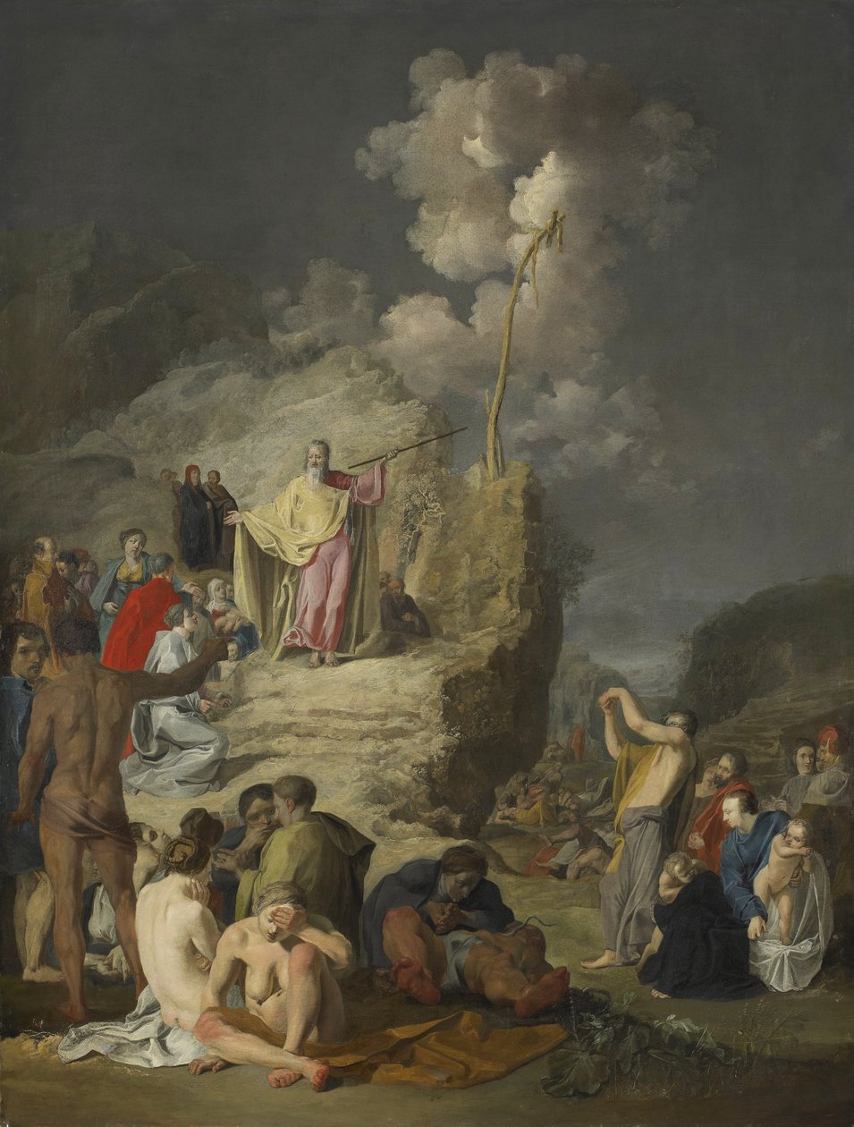 Mózes és a rézkígyó, 1625-46 körül alkotó: Pieter Fransz de Grebber