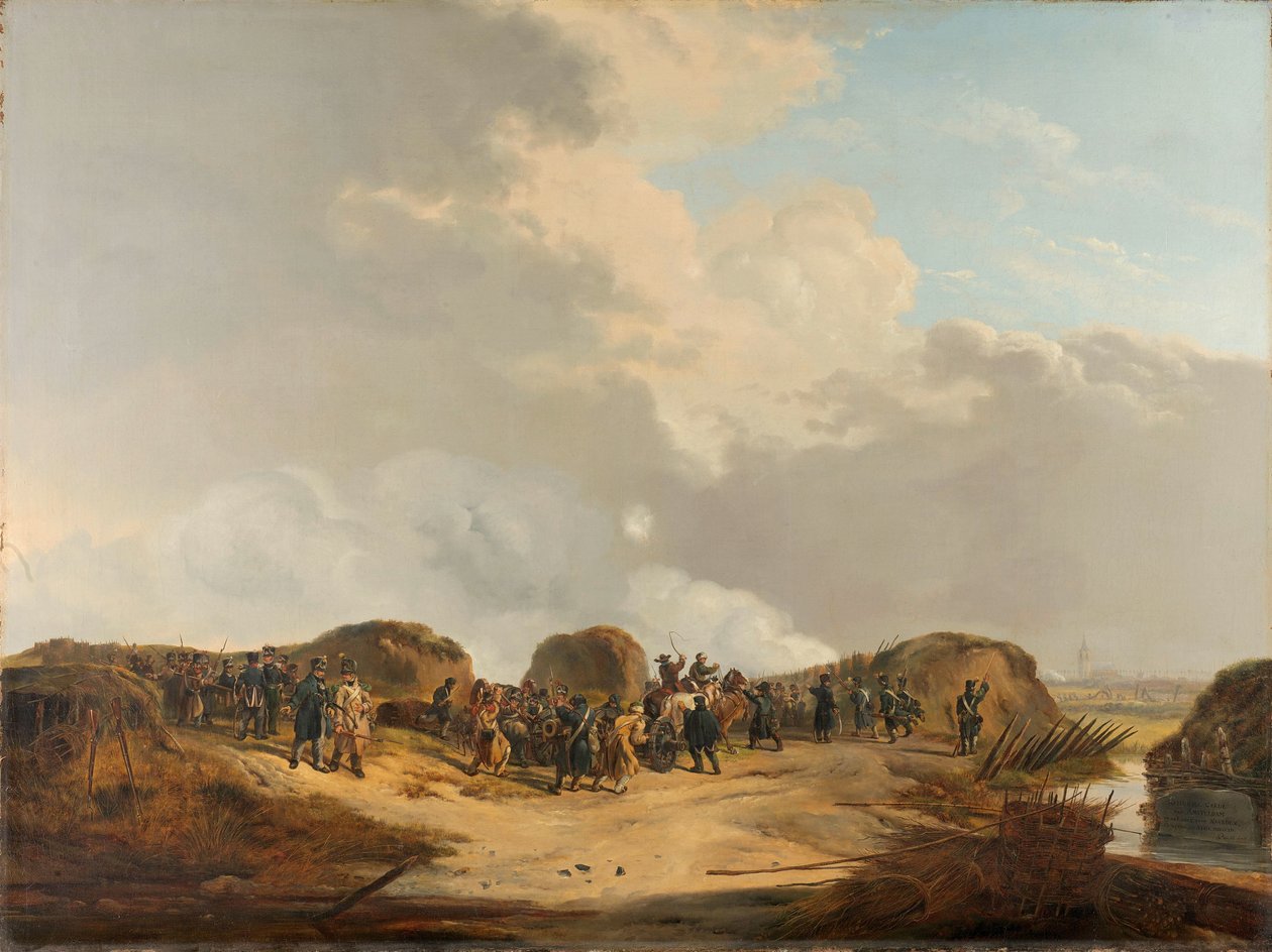 A Demilun, amelyet Naarden ostrománál építettek, 1814 áprilisában alkotó: Pieter Gerardus van Os
