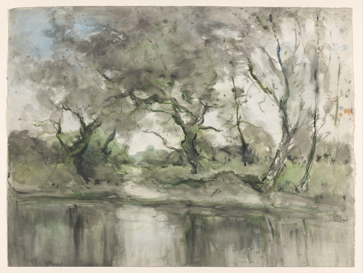 Fák a vízparton alkotó: Pieter H.J.J. Ras (signed by artist)
