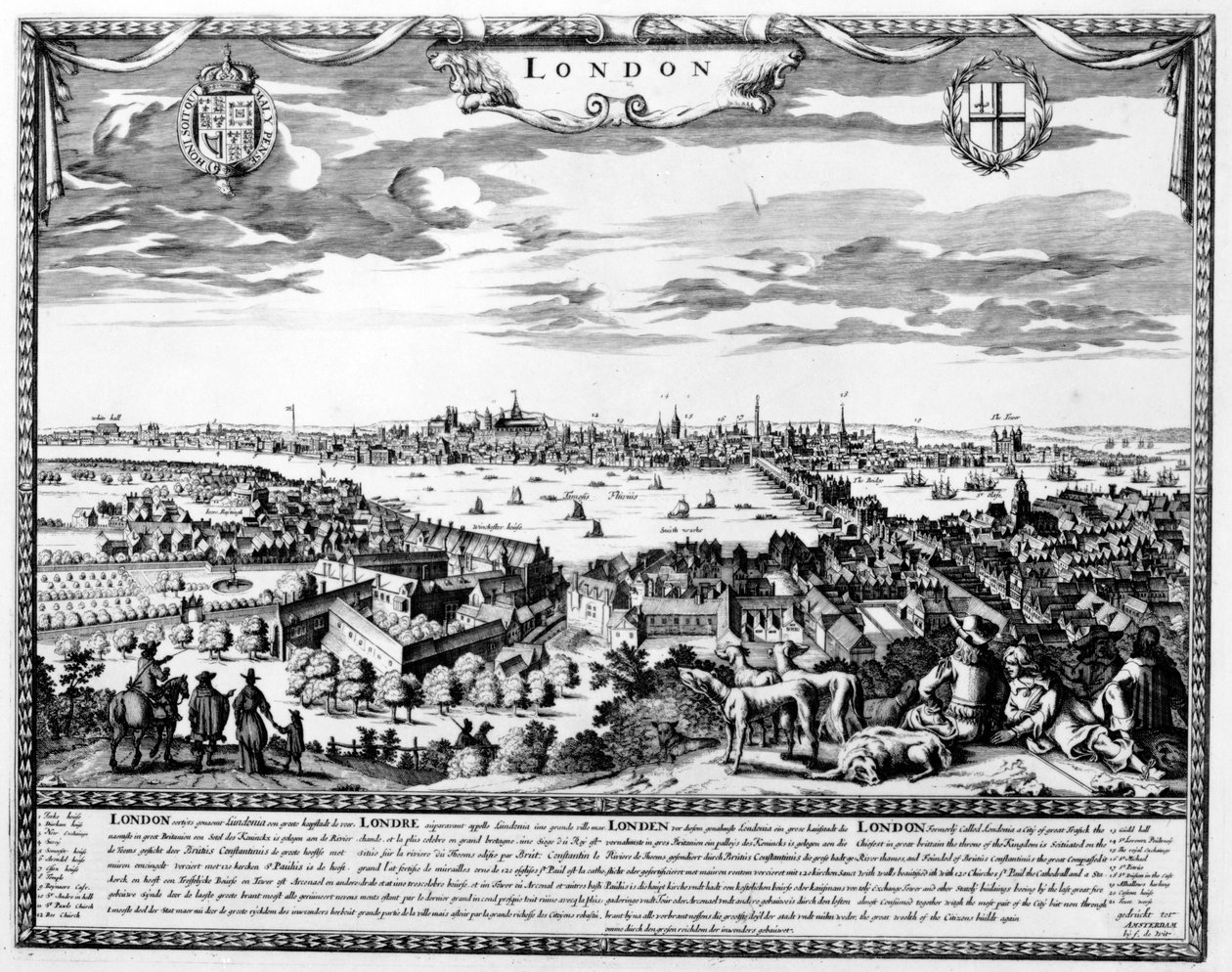 Kilátás Londonra, 1700 körül alkotó: Pieter Hendricksz Schut