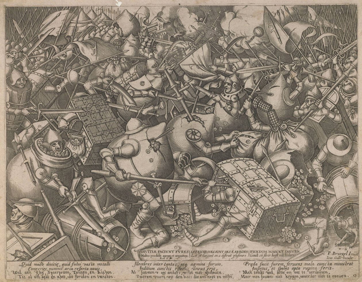 A pénzeszsákok és a kassza harca c. 1560 alkotó: Pieter Heyden van der