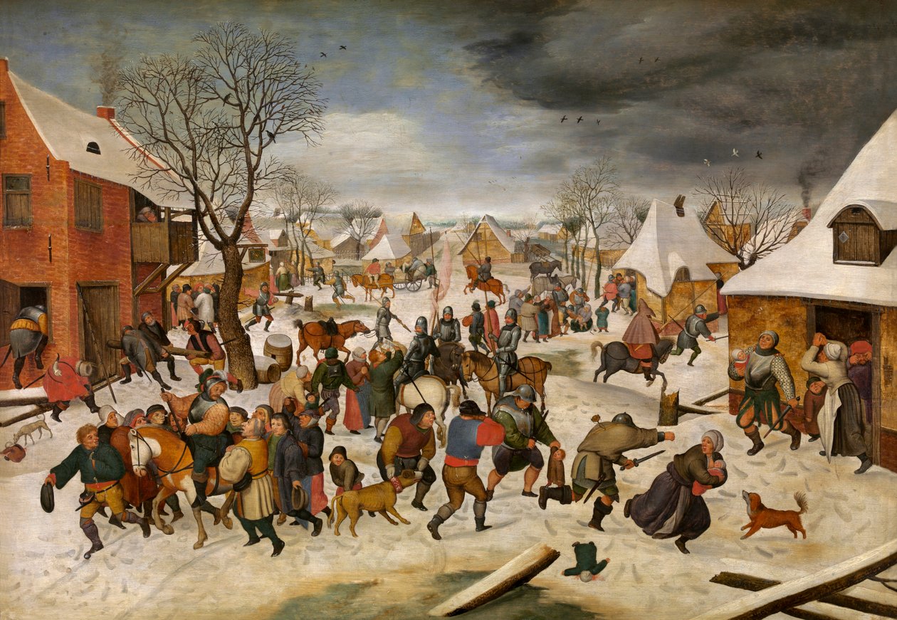 A gyermekek lemészárlása Betlehemben (olaj, panel) alkotó: Pieter III Brueghel
