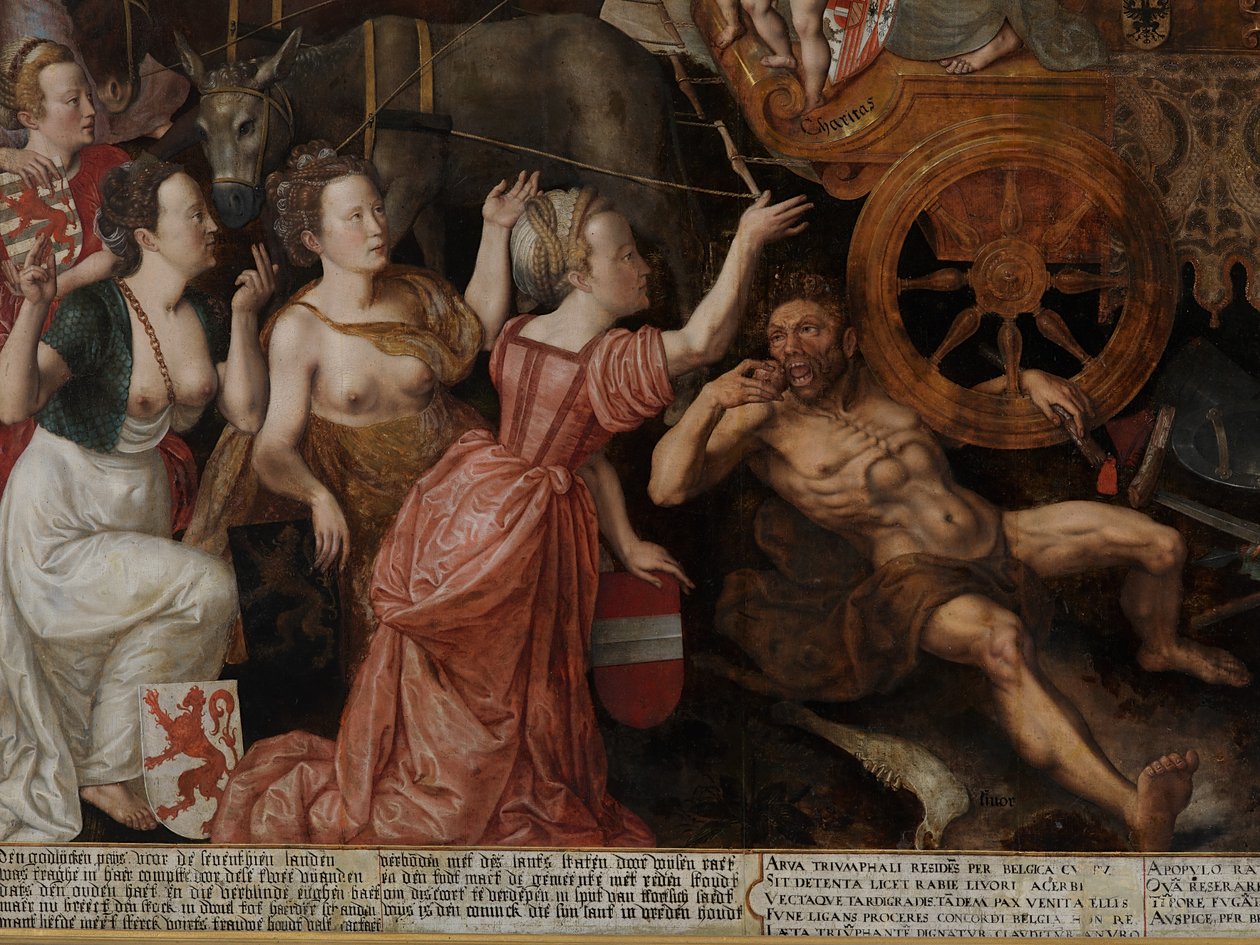 Részlet az 1577-es németországi béke allegóriájából alkotó: Pieter II Claeissens