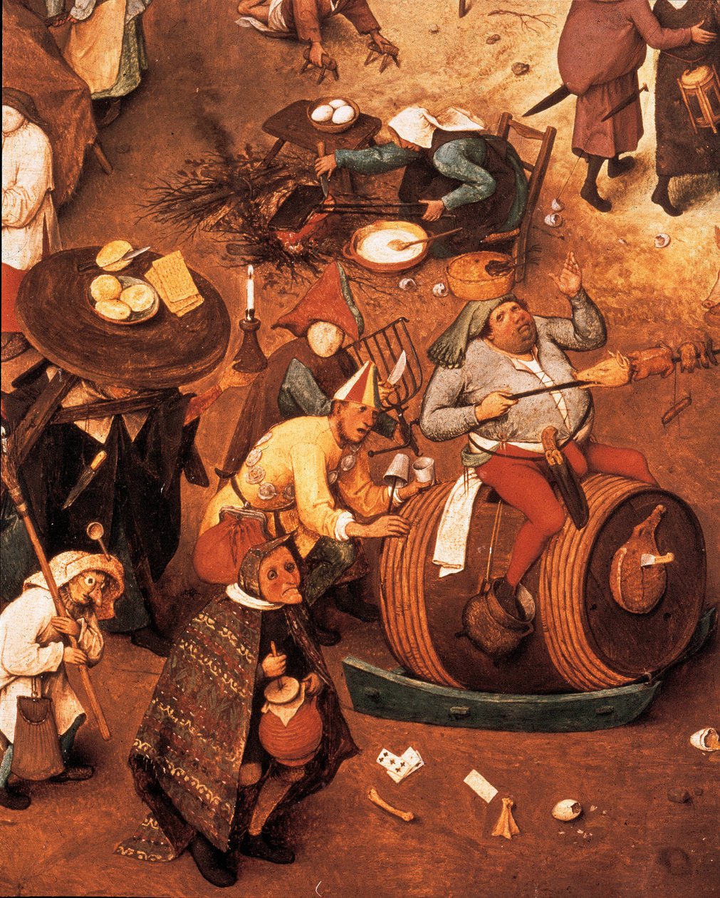 Harc a karnevál és a nagyböjt között, részlet alkotó: Pieter I Bruegel