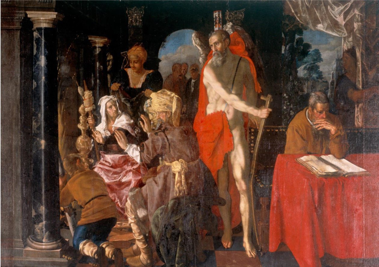 Az öregség allegóriája. Az idő és a tudós alkotó: Pieter Isaacsz