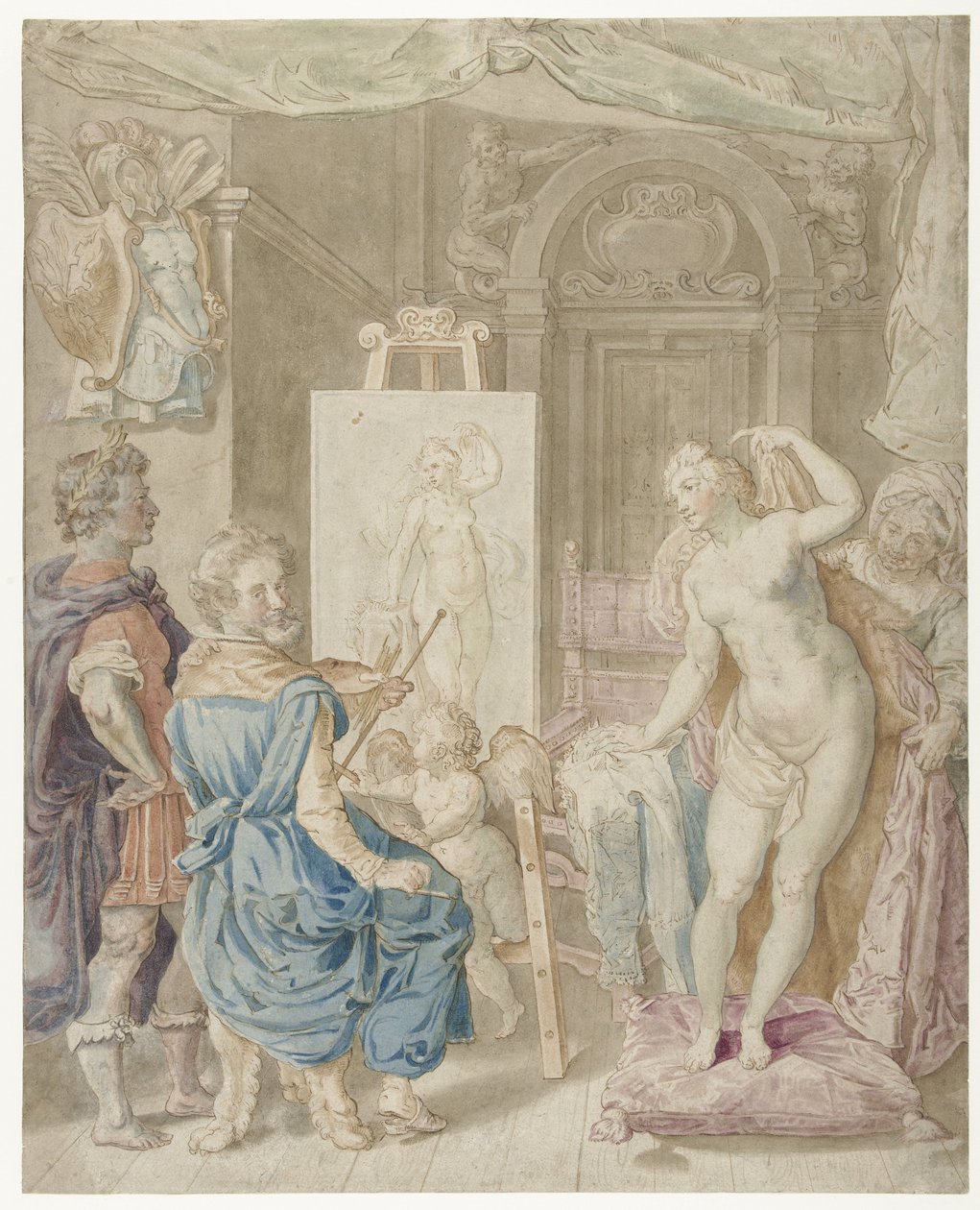 Apelles megfesti Campaspét alkotó: Pieter Isaacsz.