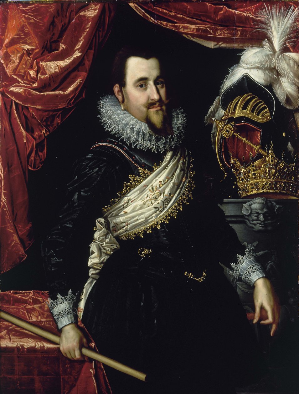IV. Christian dán király portréja 1577-1648, c. 1615 alkotó: Pieter Isaacsz