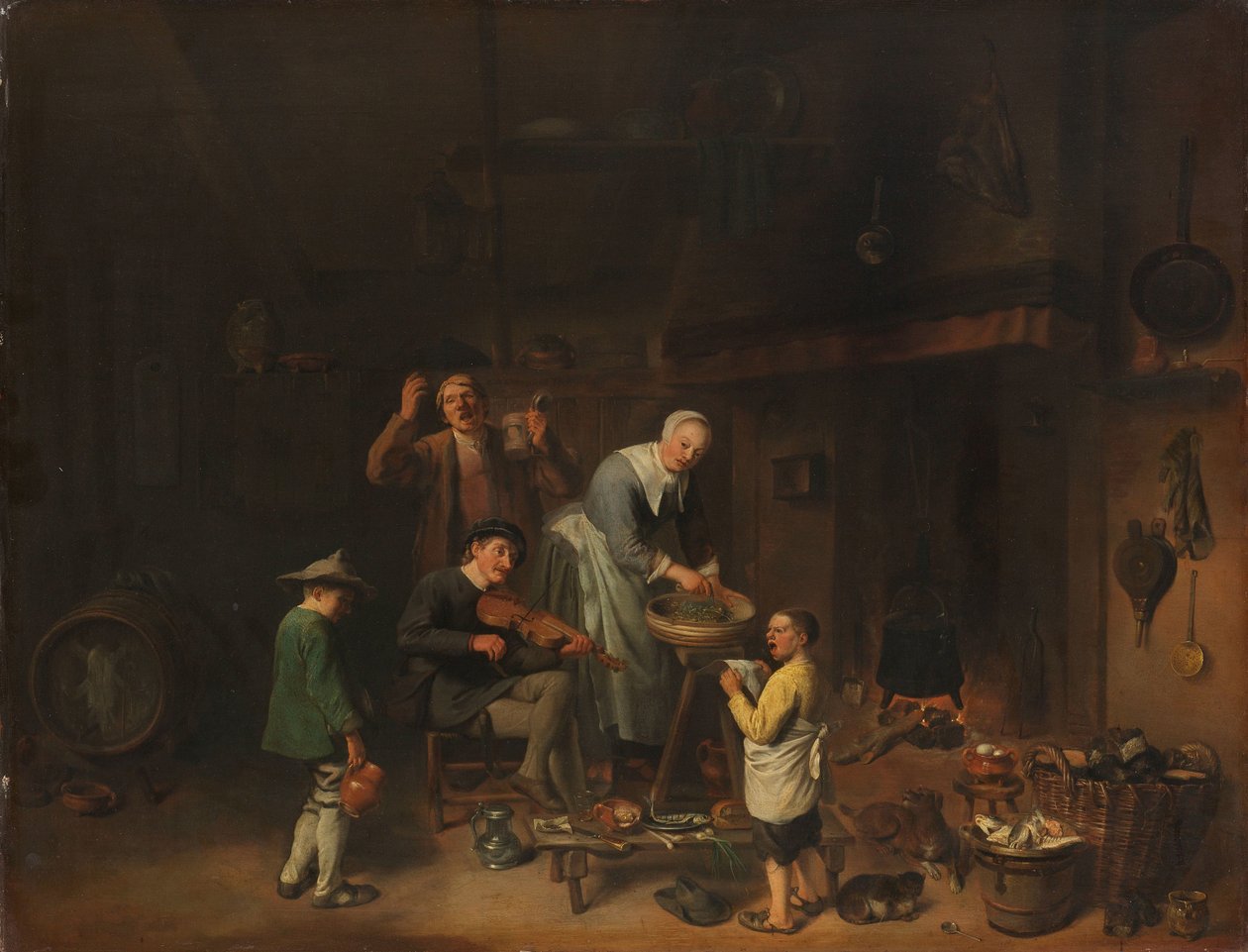 Parasztcsaládi éneklés alkotó: Pieter Jacobsz. Duyfhuysen