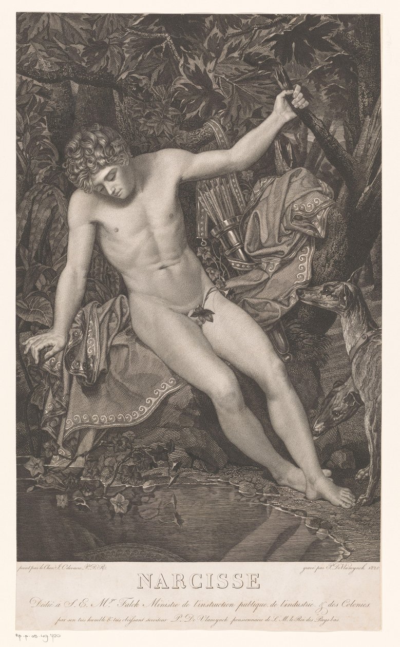 Nárcisz a vízparton Nárcisz (cím a tárgyon) alkotó: Pieter Jan de Vlamynck