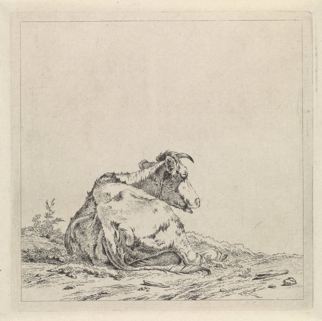 Táj fekvő tehénnel alkotó: Pieter Janson