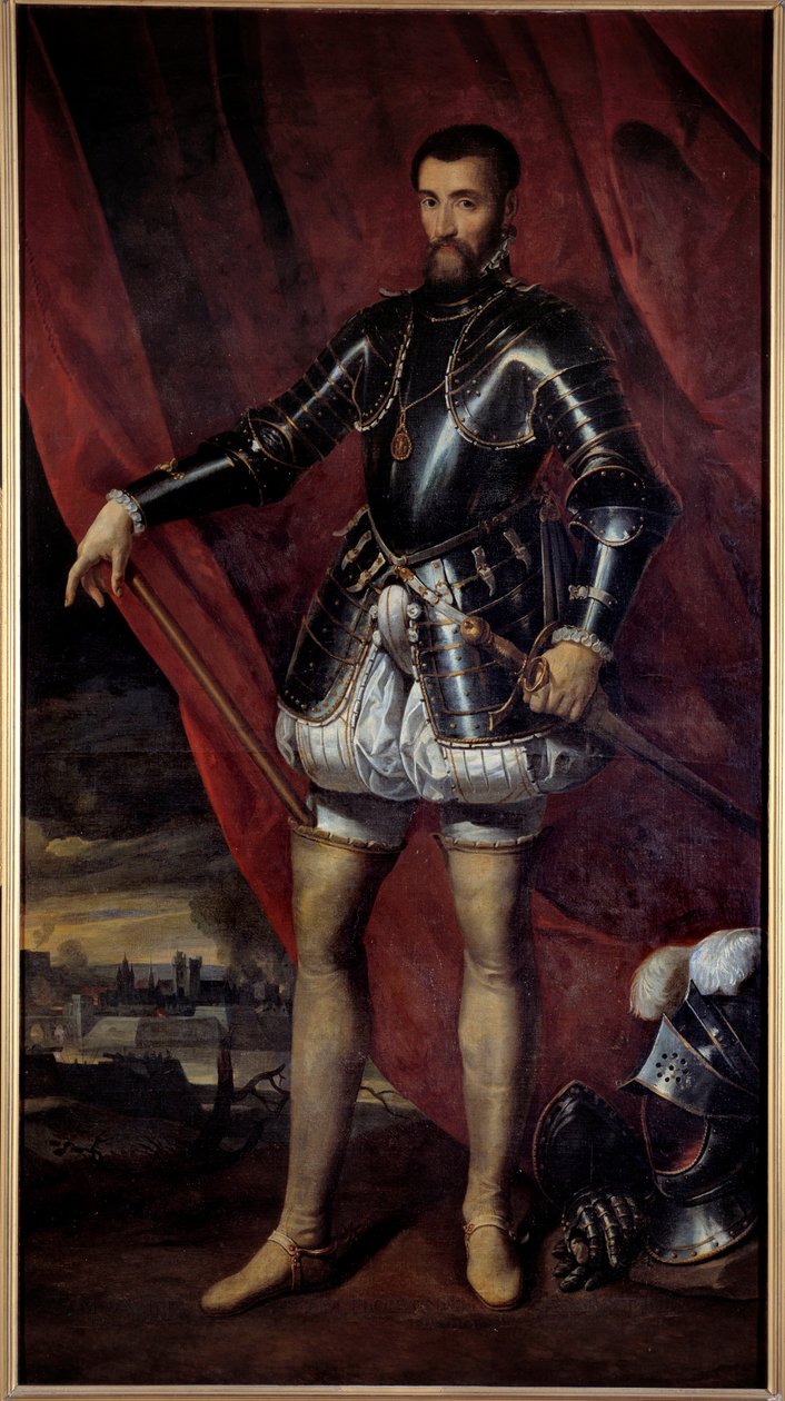 Francois de Lorraine, Guise hercege (1519-1563) egészalakos portréja Pieter Pourbus (1523-1584) festménye (ec.flam.) 17. századi Nancy, Musee des Beaux Arts alkotó: Pieter Jansz. Pourbus