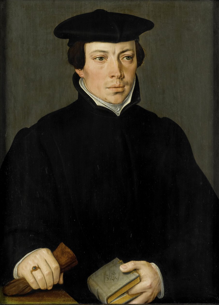 Fiatal lelkész portréja, 1535-84 körül (olaj, tábla) alkotó: Pieter Jansz. Pourbus
