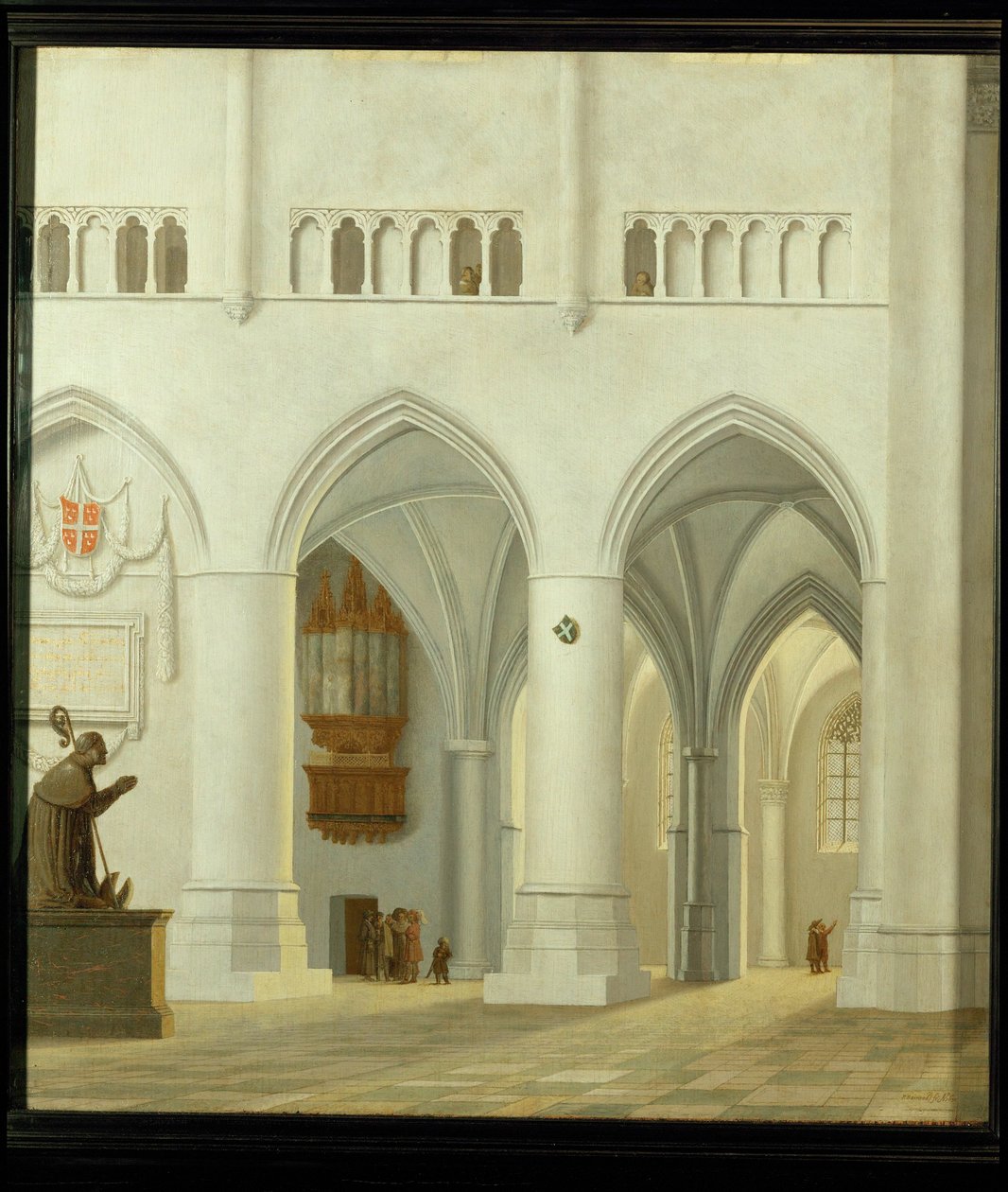 A hollandiai Haarlemben található Szent Bavo templom belseje ... alkotó: Pieter Jansz Saenredam