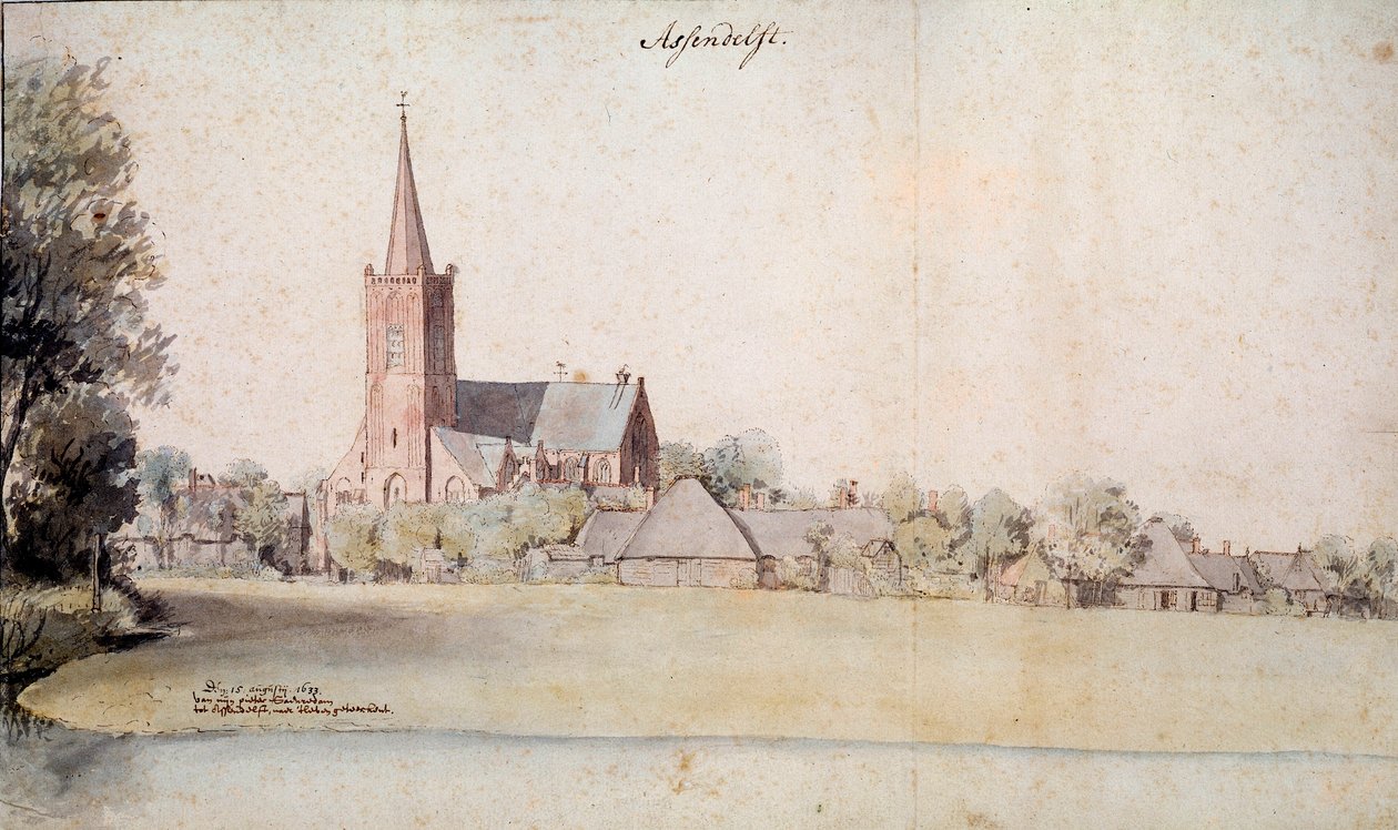 Assendelft látképe Hollandiában 1633-ban Pieter Jansz (1597-1665) rajza 1633 Párizs. Holland Intézet alkotó: Pieter Jansz Saenredam