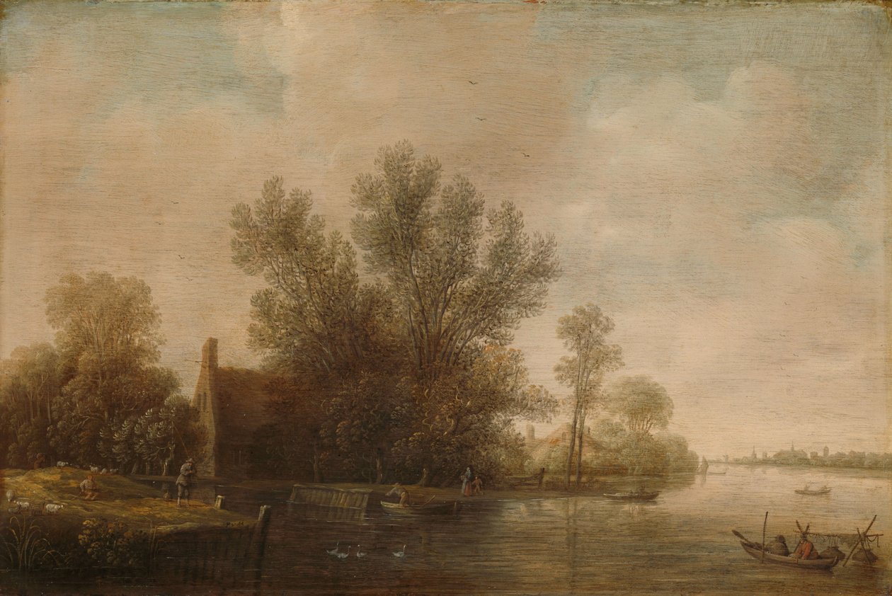 Folyói táj alkotó: Pieter Jansz. van Asch