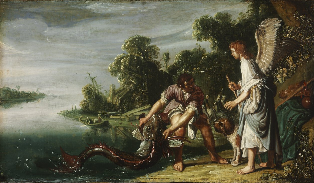 Az angyal és Tóbiás a hallal alkotó: Pieter Lastman