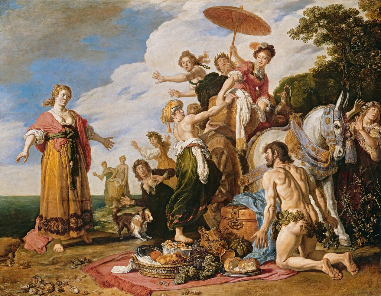 Odüsszeusz Nauszikaa előtt alkotó: Pieter Lastman