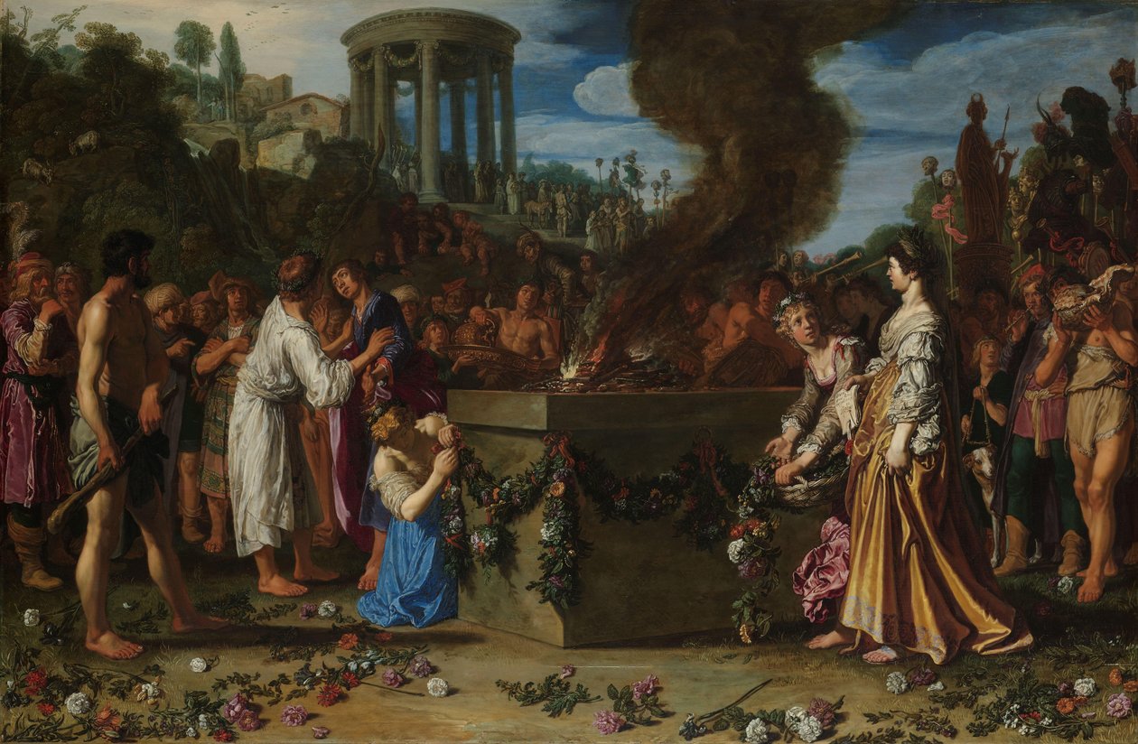 Orestes és Pylades vitatkoznak az oltárnál Orestes és Pylades vitatkoznak az oltárnál (Euripidész, Iphigenia Taurisban) alkotó: Pieter Lastman
