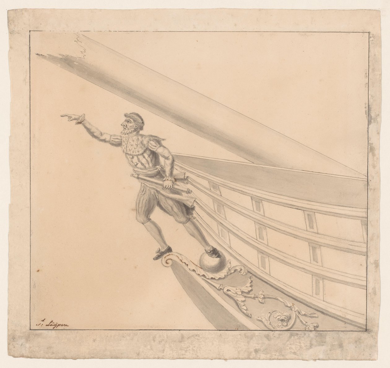 Távcsöves férfi figurája alkotó: Pieter Luypen (signed by artist)