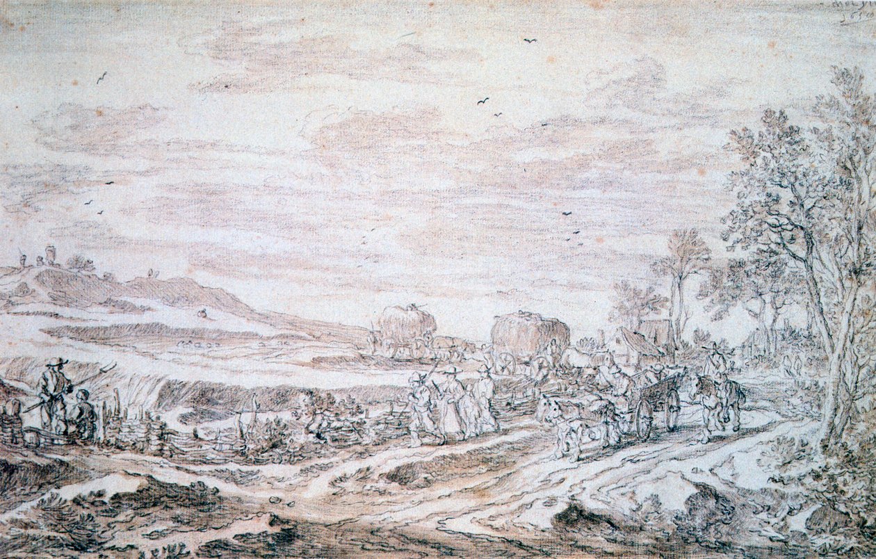 Táj kaszásokkal, c1615-1661 alkotó: Pieter Molijn