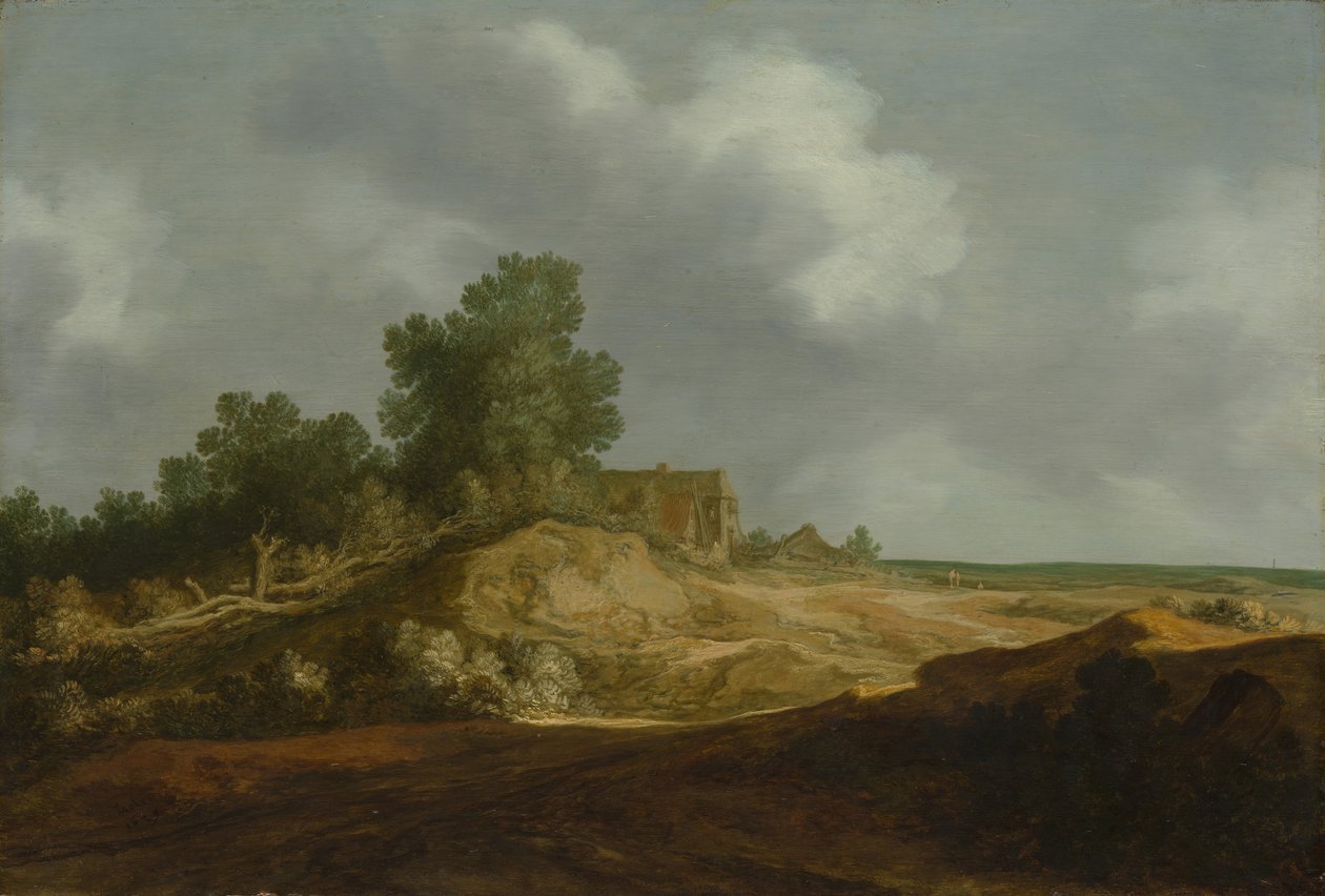 Táj kunyhóval, 1629. alkotó: Pieter Molijn