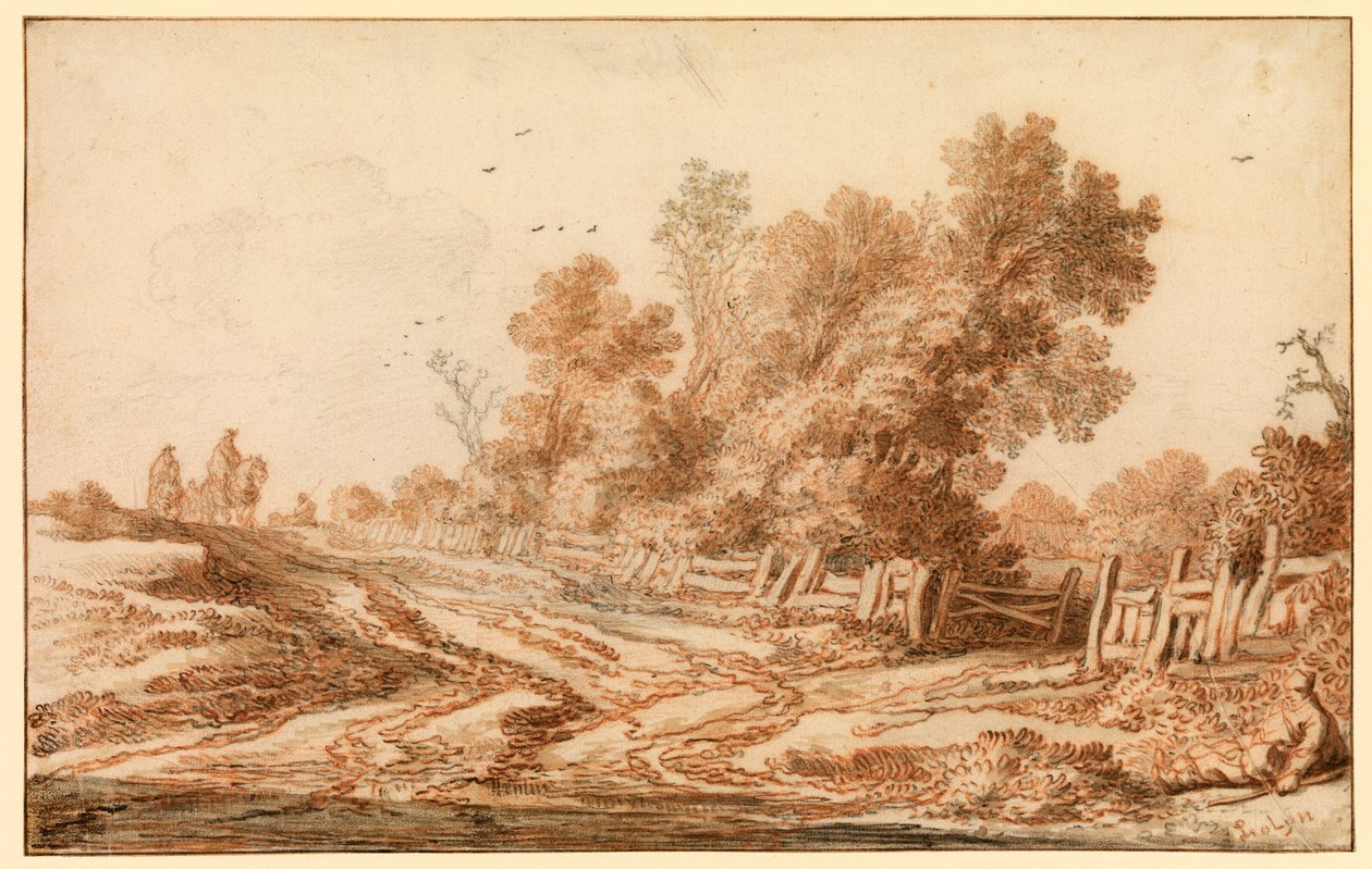 Táj utazókkal az úton, 1653 - 1657 alkotó: Pieter Molijn