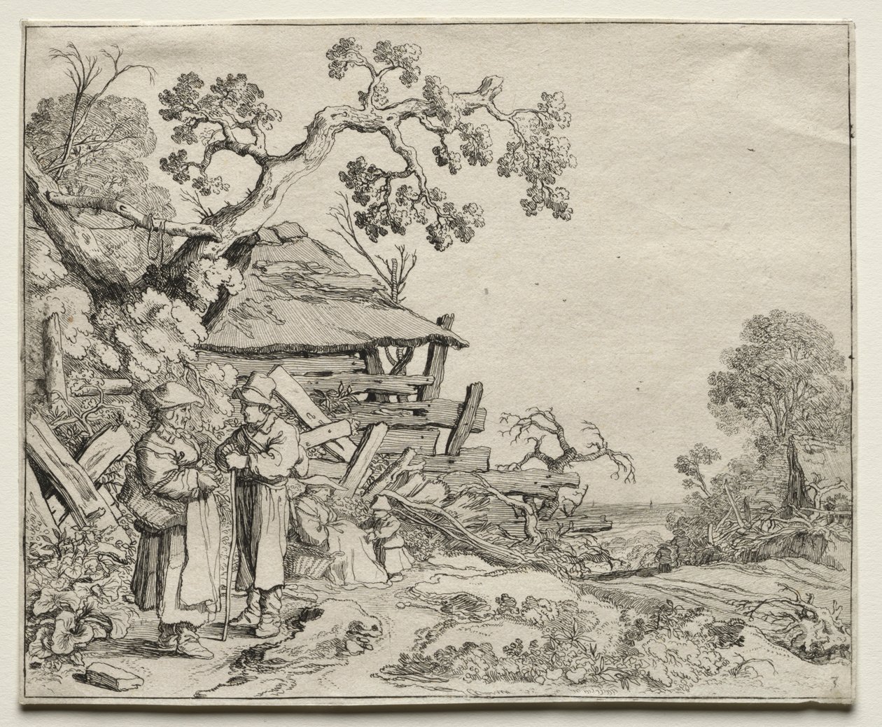 Táj két paraszt beszélgetővel, 1626. alkotó: Pieter Molyn