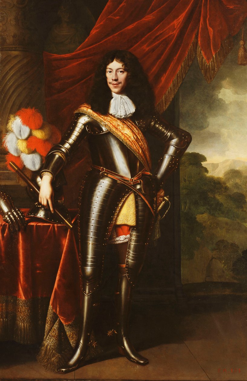 Egy úriember portréja, valószínűleg a Hohenzollern tagja, egész alakos, páncélban, alkotó: Pieter Nason