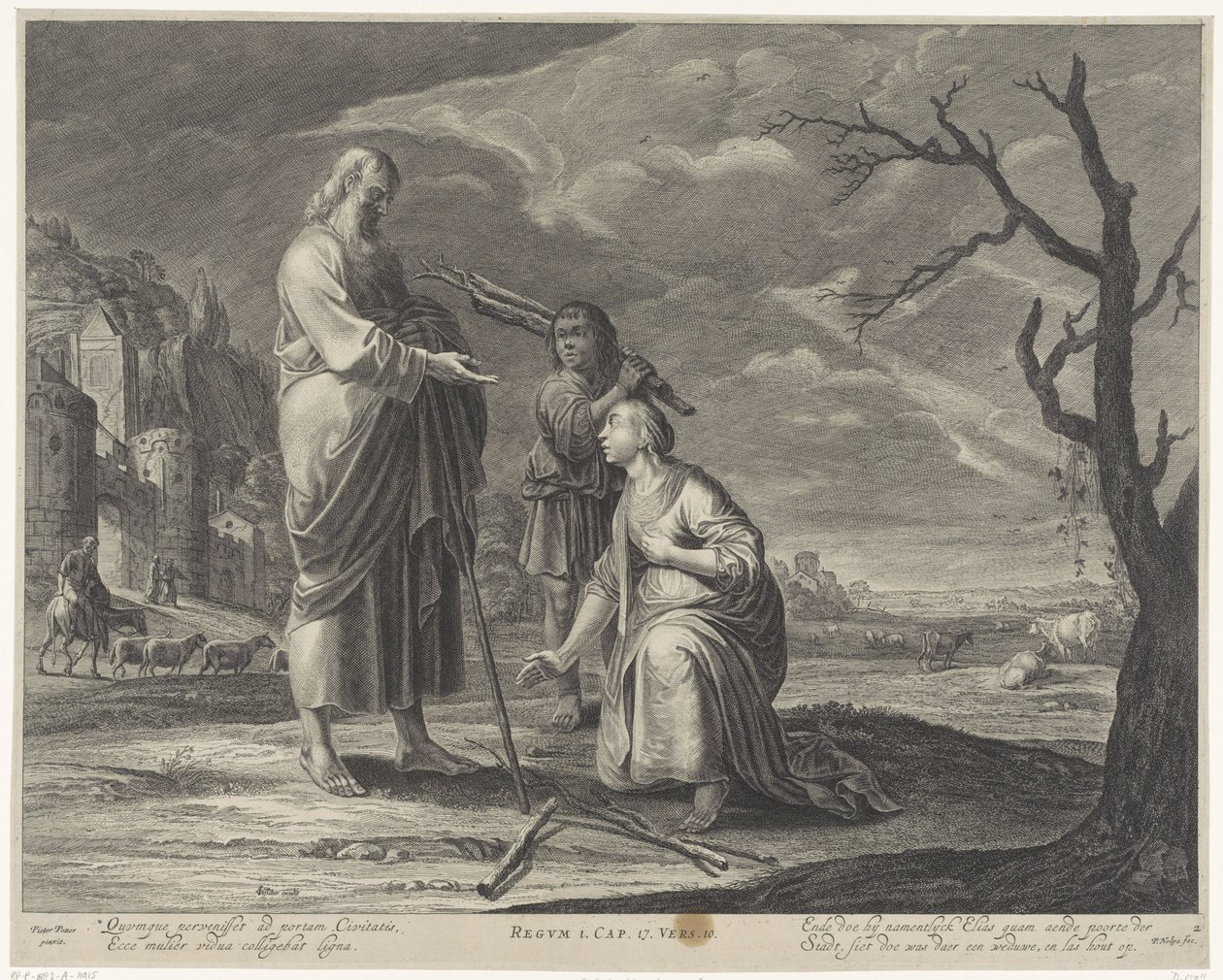 Illés és Sarepát özvegye Illés története (sorozat címe) Királyi Biblia (sorozat címe) alkotó: Pieter Nolpe