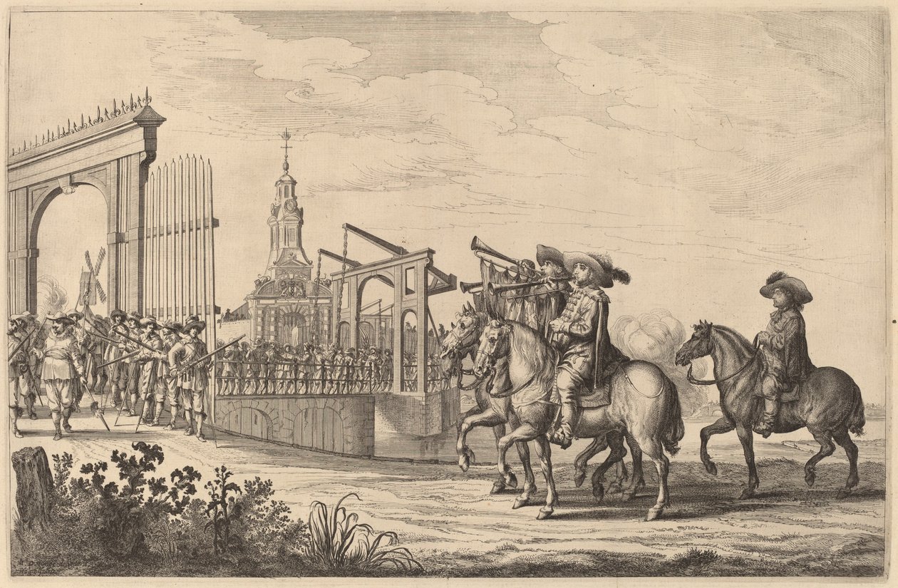 Marie de Medici belépése Amszterdamba [6/1. tábla] alkotó: Pieter Nolpe