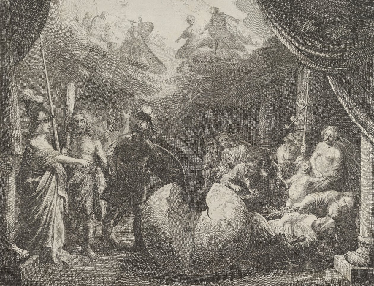 11. tábla: Allegória a franciaországi viszályról, Caspar Barlaeustól, Medicea Hospes, 1638. alkotó: Pieter Nolpe