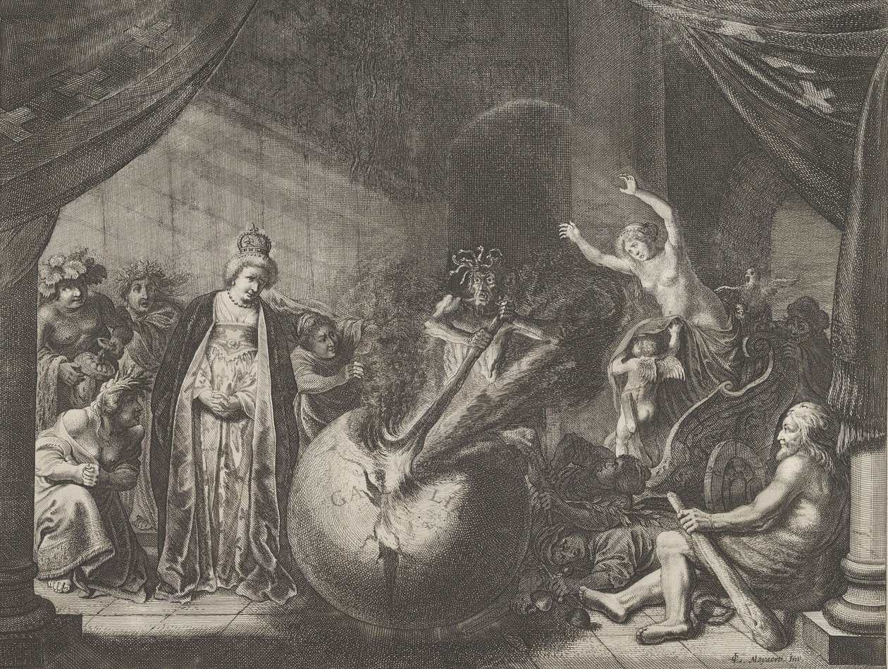 9. tábla: Allegória a franciaországi viszályról, Caspar Barlaeustól, Medicea Hospes, 1638. alkotó: Pieter Nolpe