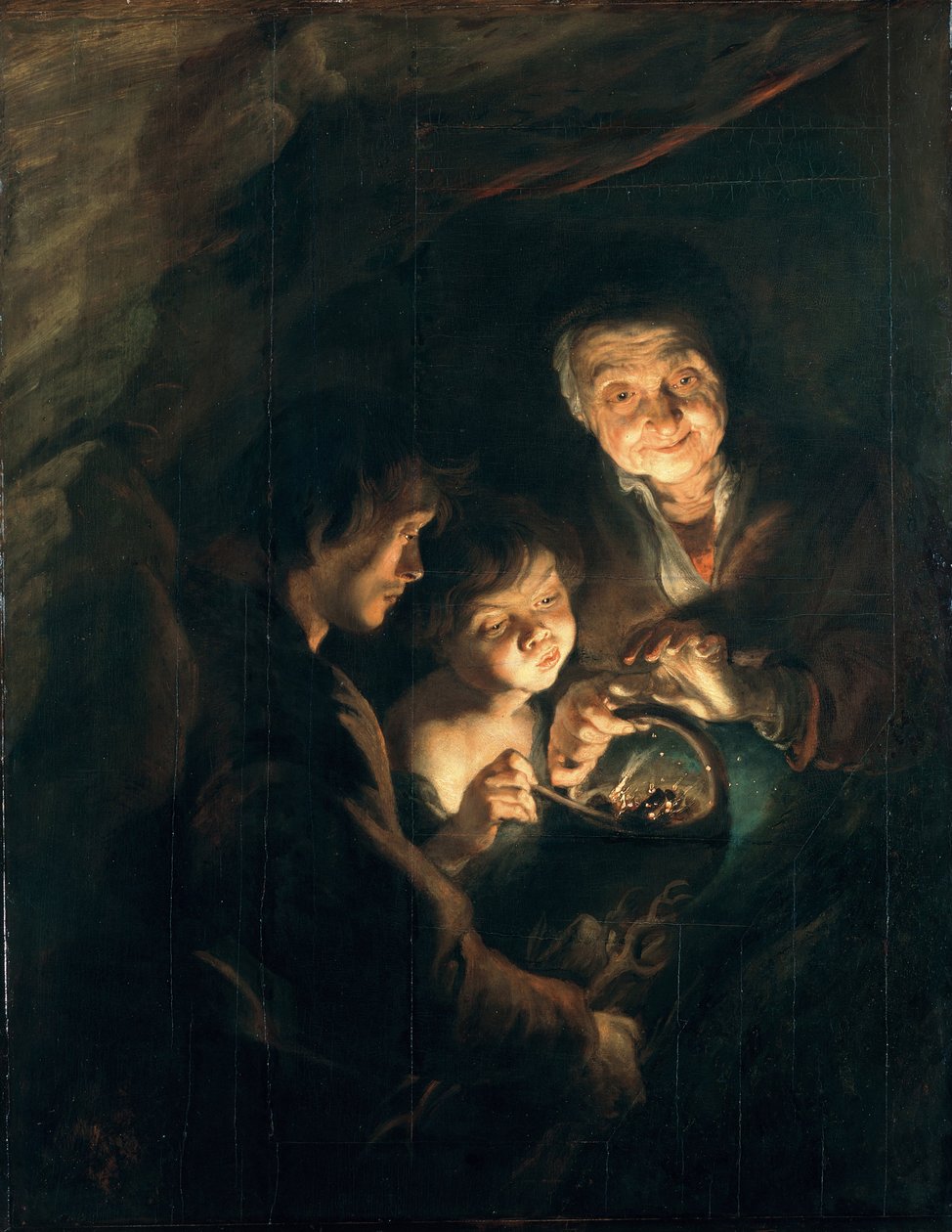 Öregasszony szénkosárral, c. 1616-1618 alkotó: Peter Paul Rubens