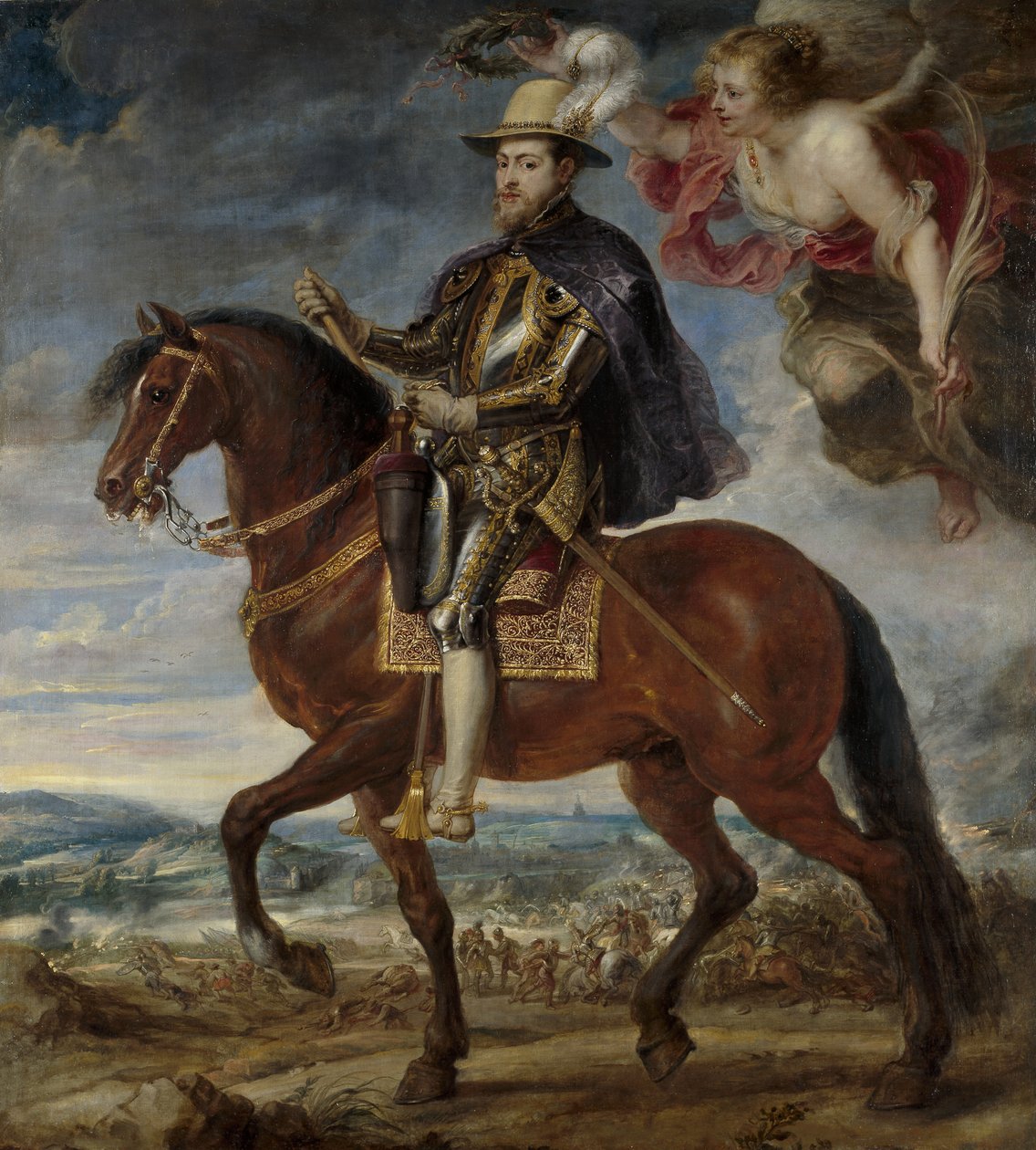 II. Fülöp 1527-1598-as portréja lóháton, 1628 alkotó: Peter Paul Rubens