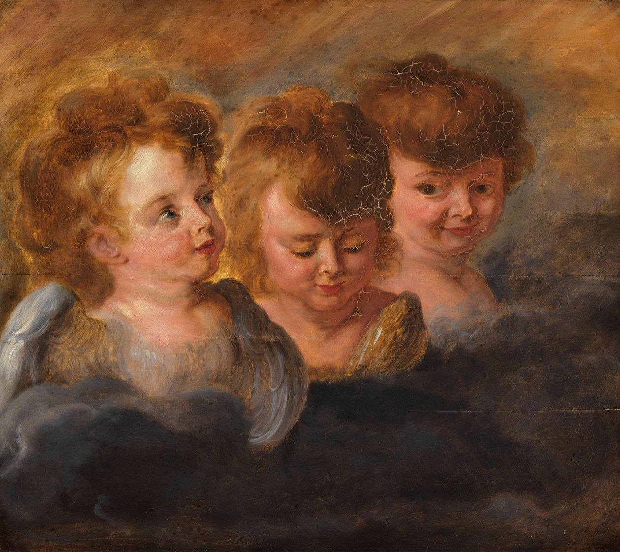 Három angyalfej a felhőkben. alkotó: Pieter Paul Rubens
