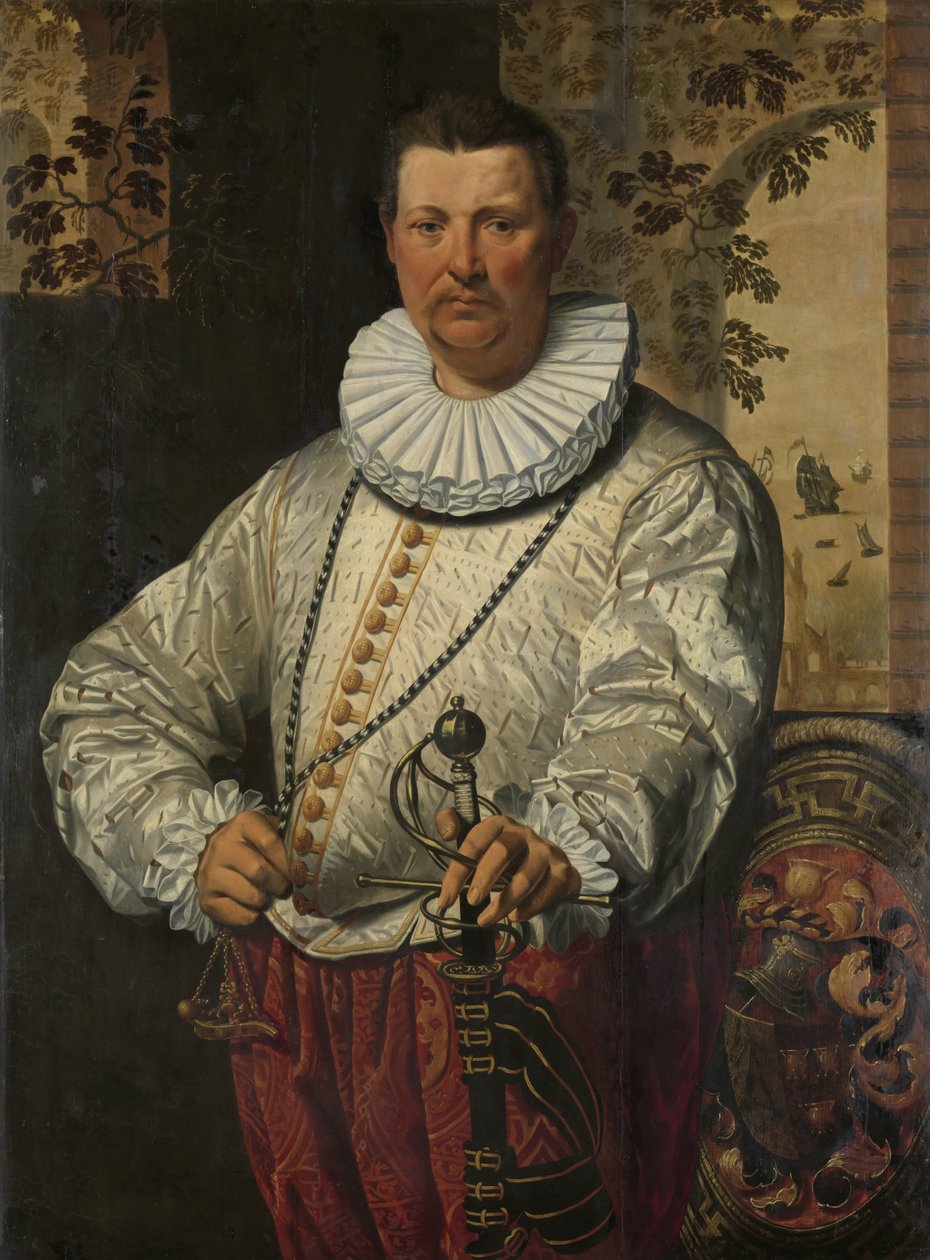 A flotta holland admirálisának portréja alkotó: Pieter Pietersz. (I) (circle of)